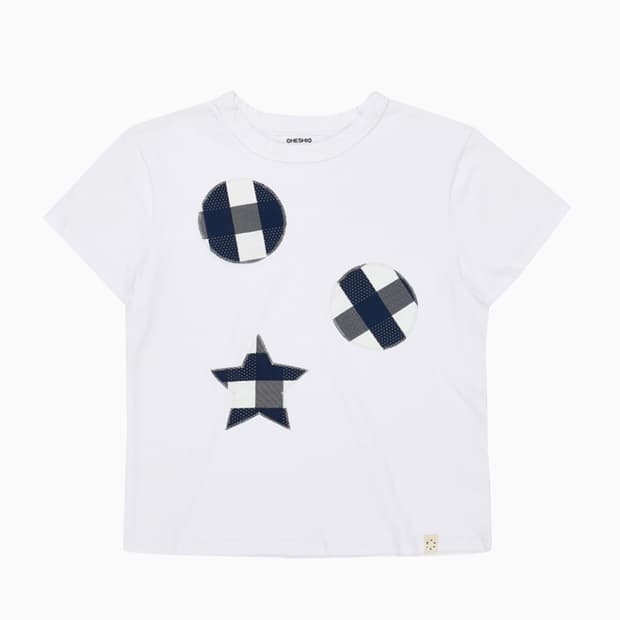 check patchy t-shirts, white