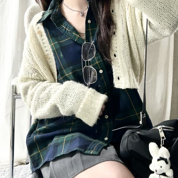 폴로 그린포니 체크셔츠