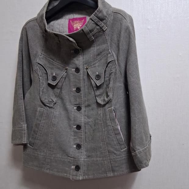 Pink Popillon 린넨 크롭쟈켓 5566 슬림체형 66까지