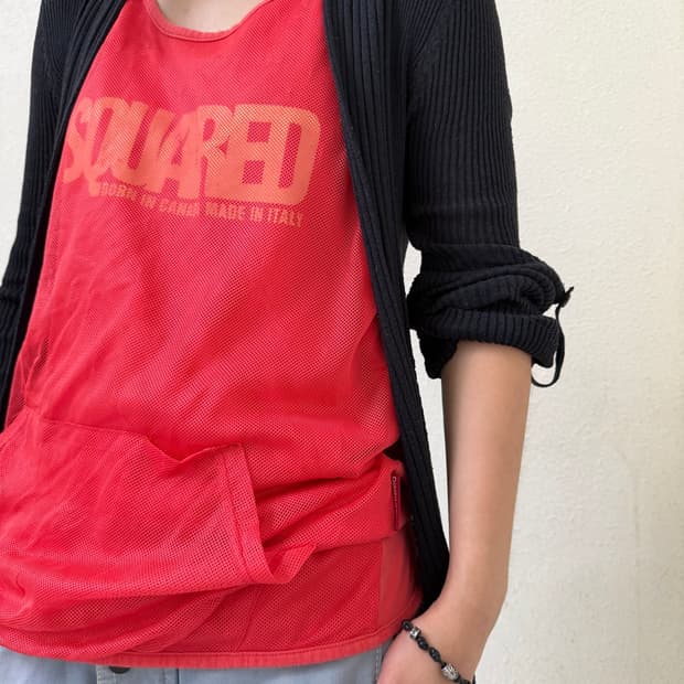 Dsquared2 mesh tank-top