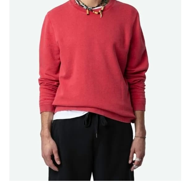 쟈딕앤볼테르 레드 맨투맨 티셔츠 L사이즈