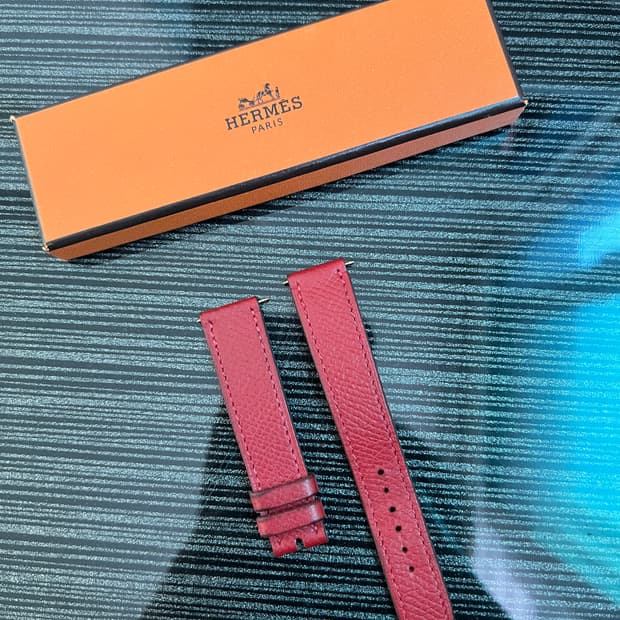 에르메스 H아워 싱글투어 스트랩 레드 PM