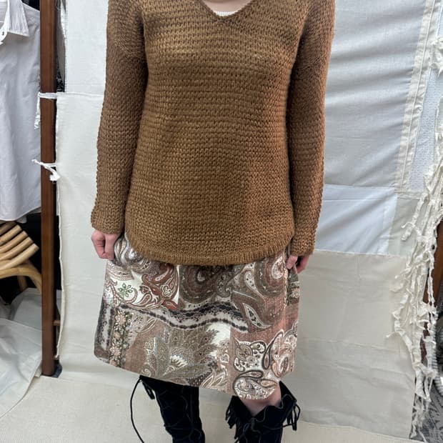 b:ming by beams brown knit