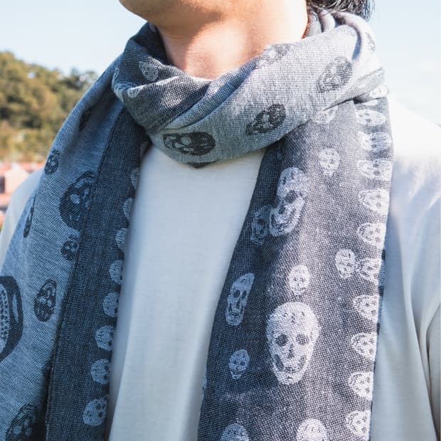 vintage skull scarf