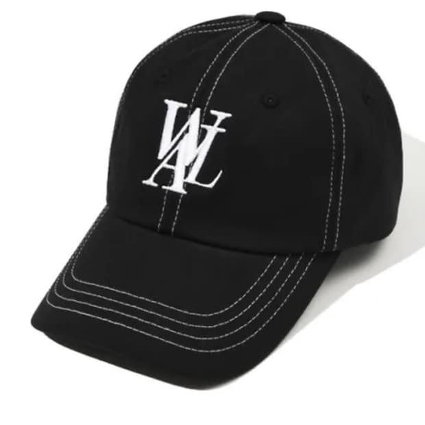 우알롱 시그니처 로고 볼캡 스티치