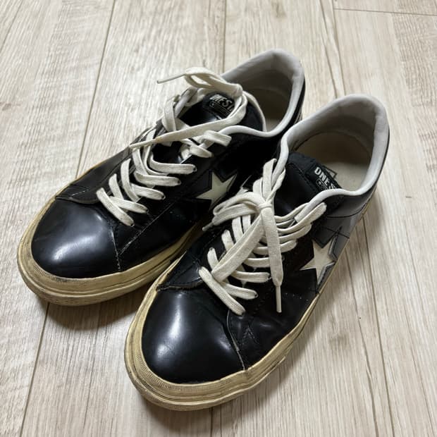 컨버스 원스타 한별 레더 블랙 255