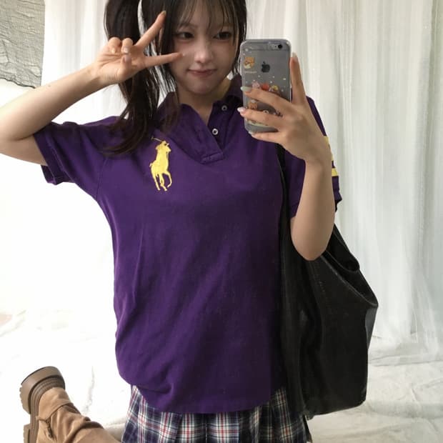 빈티지 폴로 빅포니 프레피 스쿨룩 코디세트