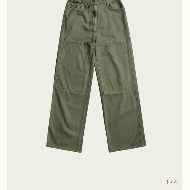 리본빛 포터데님 카키s