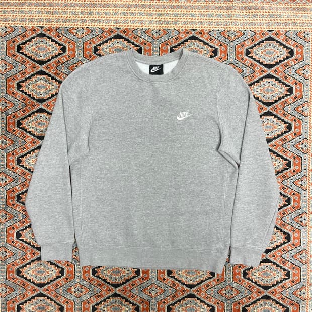 나이키 스펠로고 그레이 기모 맨투맨 여성M