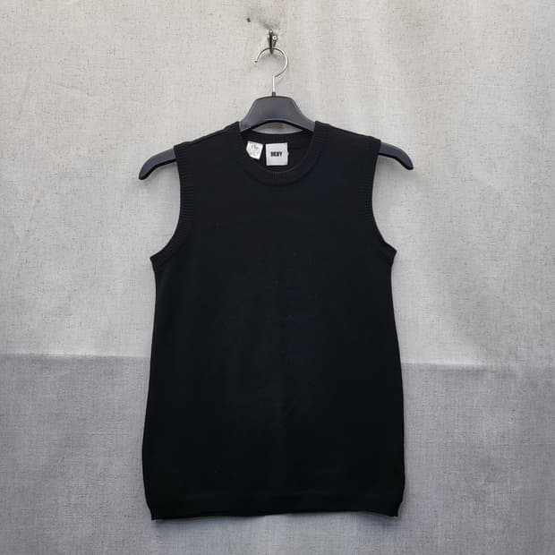 DKNY 블랙 니트 조끼