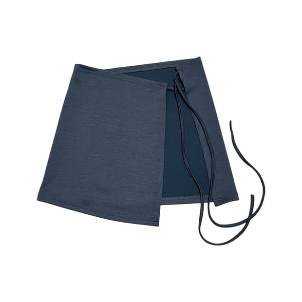 Unbal mini rap skirt_ Charcoal
