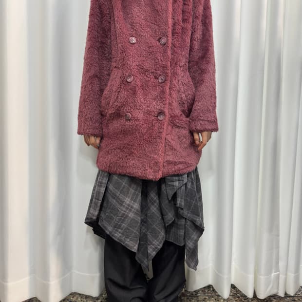 doclasse pink fur coat