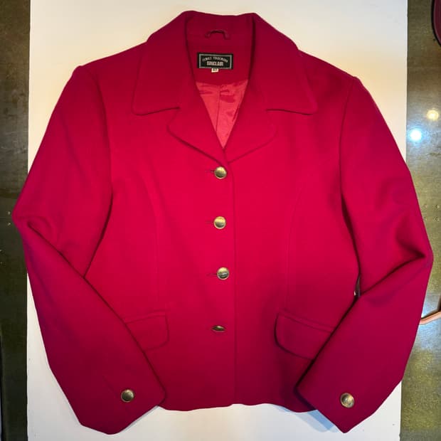 핫핑크색 빈티지 코트