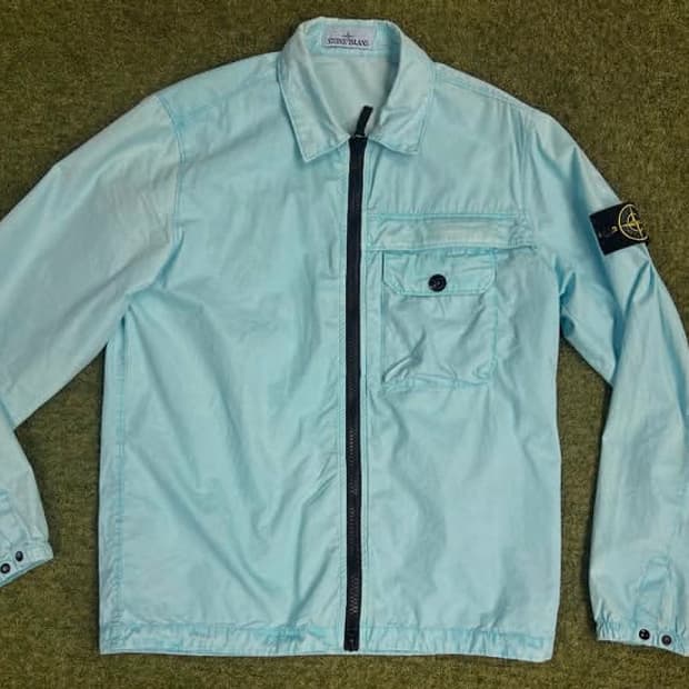 스톤아일랜드 가먼트다이 나일론 올드 셔츠자켓 M