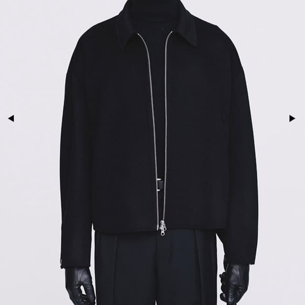 토니웩 핸드메이드 캐시미어 집업 블루종 자켓 M