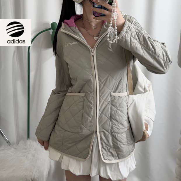 아디다스 연카키 퀼팅 후드 자켓