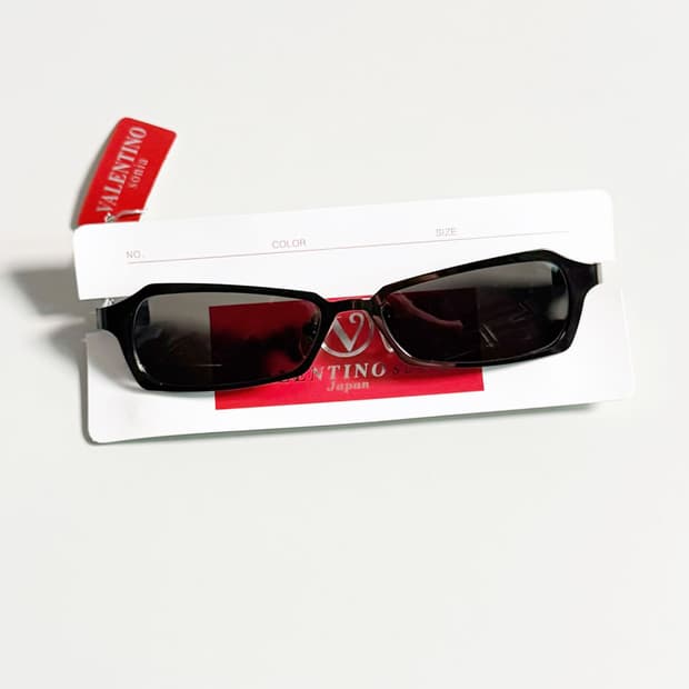 VALENTINO SONIA JAPAN 메탈릭 스퀘어 빈티지 선글라스