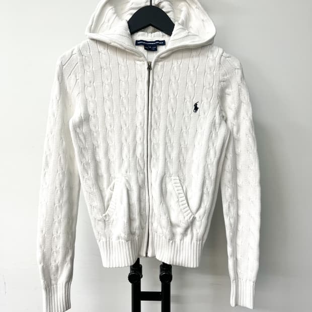 폴로 랄프 로렌 베이직 포니 케이블 후드집업