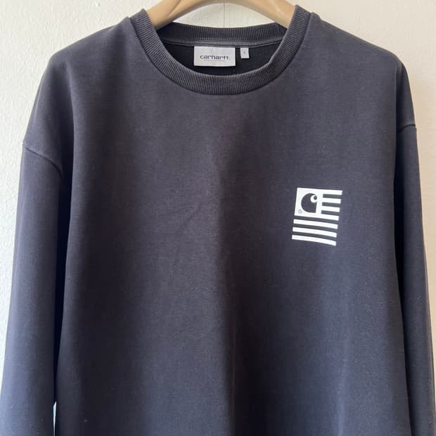 칼하트 남성 블랙 맨투맨티셔츠 라운드티셔츠