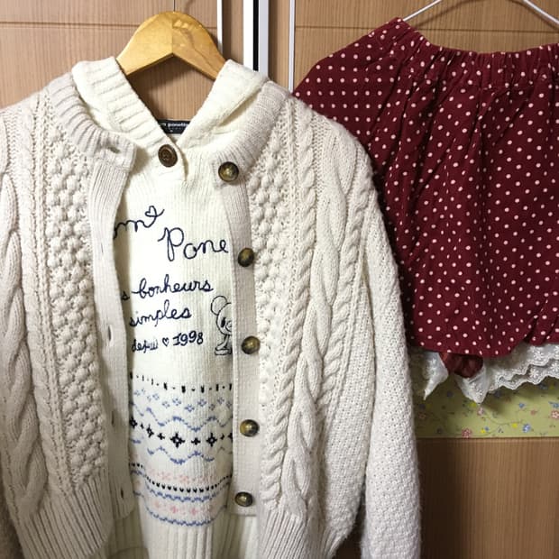 니혼진 폭닥 도트 코디🍓☁️🐻‍❄️