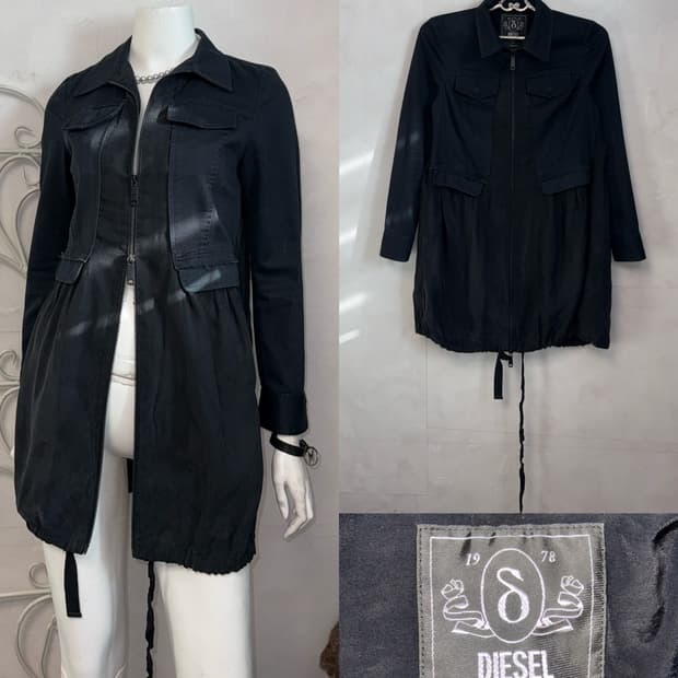 DIESEL black satin two ways balloon jk