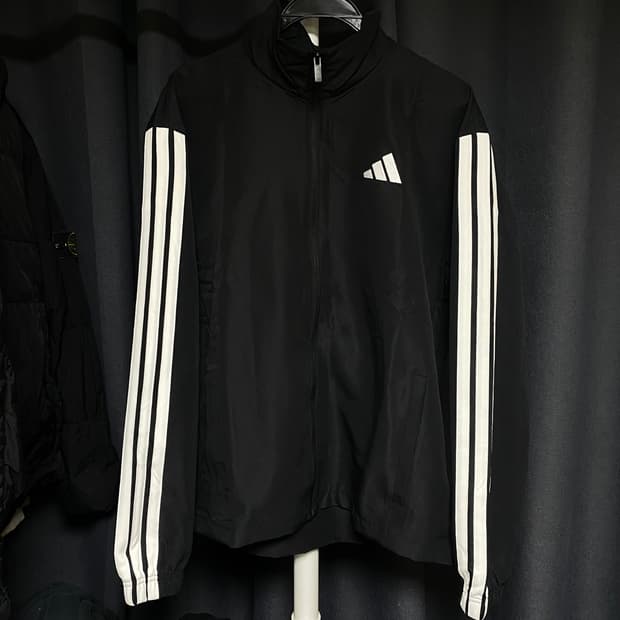 아디다스 3S 우븐 TT 트랙수트 블랙 세트 M