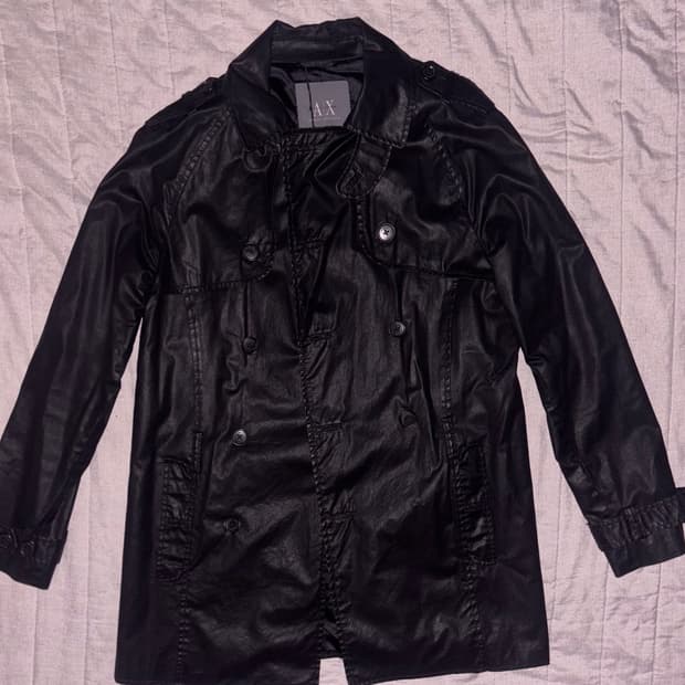 아르마니 익스체인지 코팅 트렌치코트 s