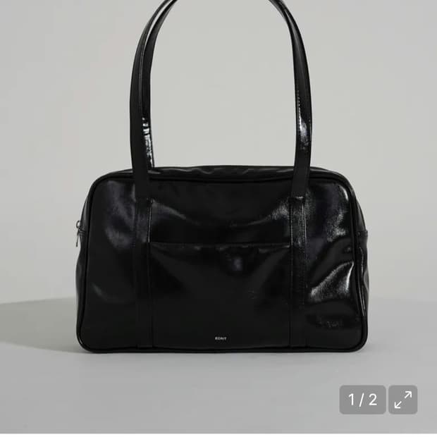 무신사 에크릿 jk 스쿨백 레더 블랙 유광 인조가죽 여고생 일본갸루 숄더