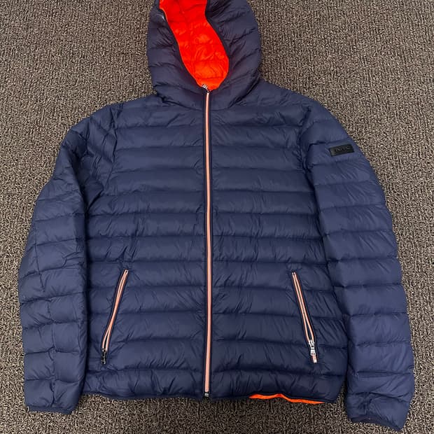 마이클코어스 후드 덕다운 패딩 네이비 L