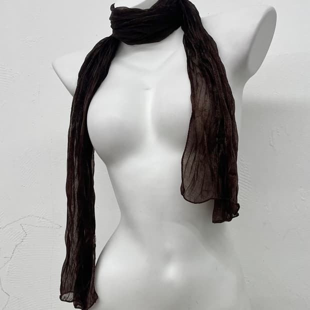 브라운 링클 시어 머플러 