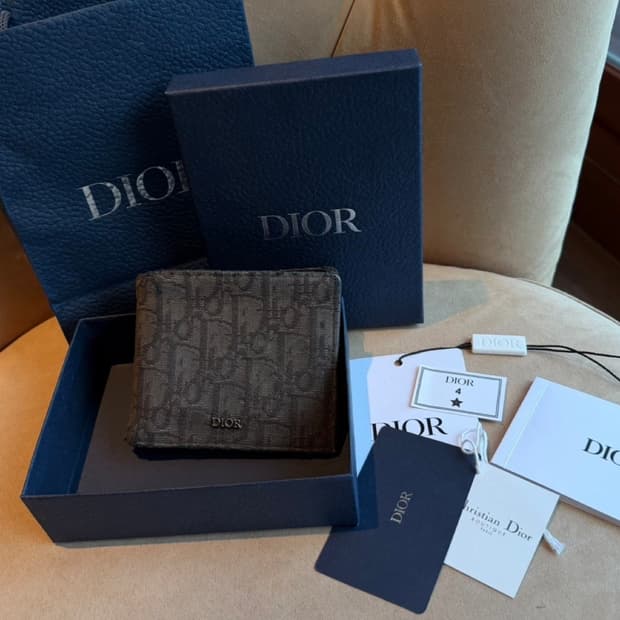 [정품/최저가] 디올 오블리크 반지갑