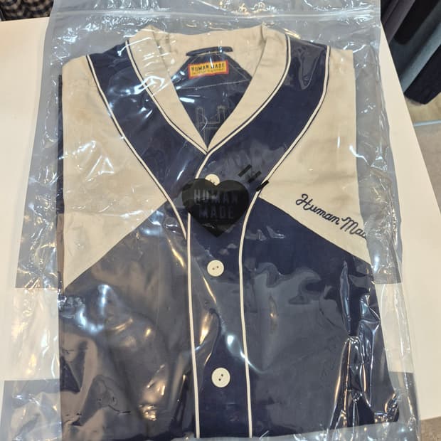 휴먼메이드 베이스볼 셔츠 네이비 HM29SH018