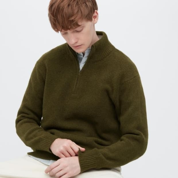 유니클로 jw앤더슨 수플레얀하프 집업