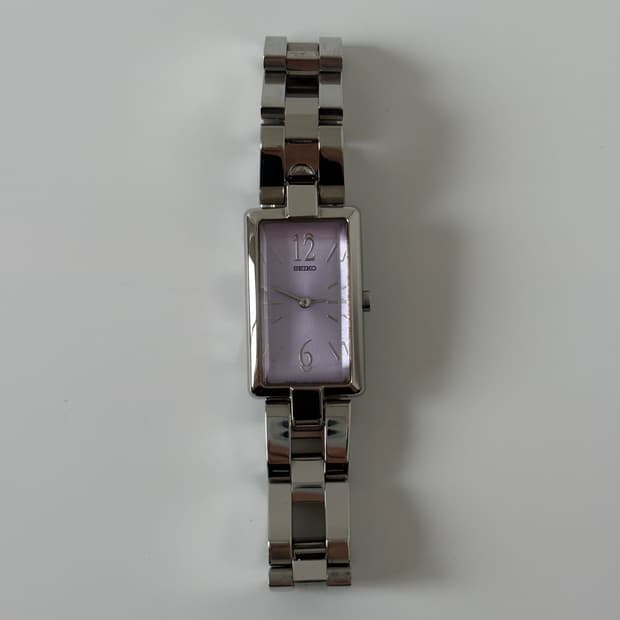2000s Purple Dial Square Ladies Quartz