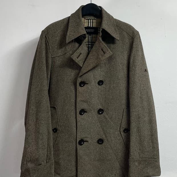 버버리 블랙라벨 트위드 피코트 (on.607)