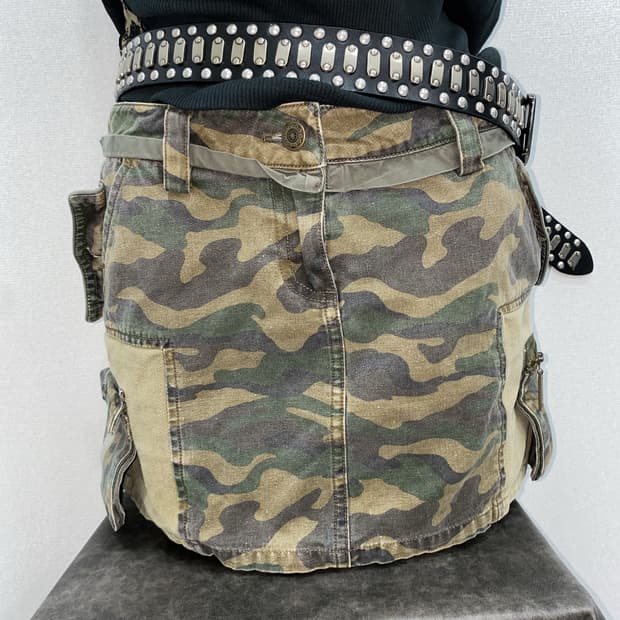Camouflage Cargo Mini Skirt