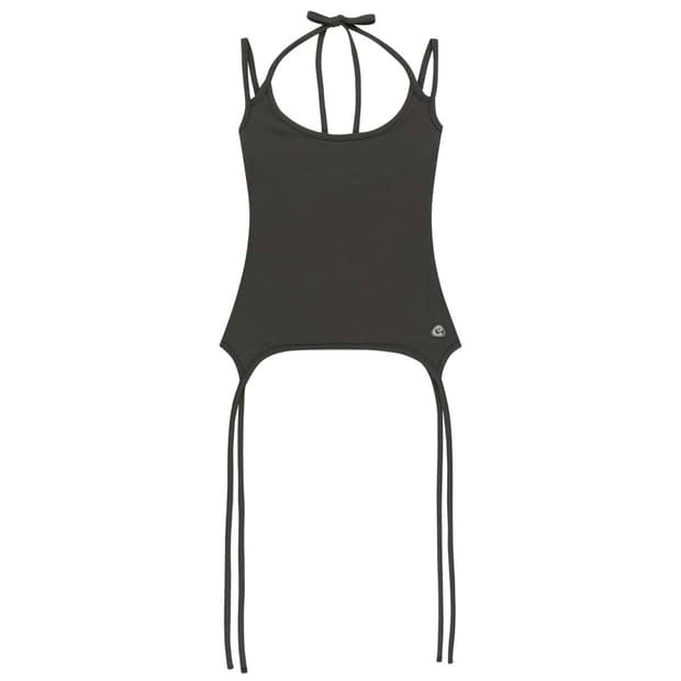 Coyseio HALTER STRAP SLEEVELESS CHARCOAL