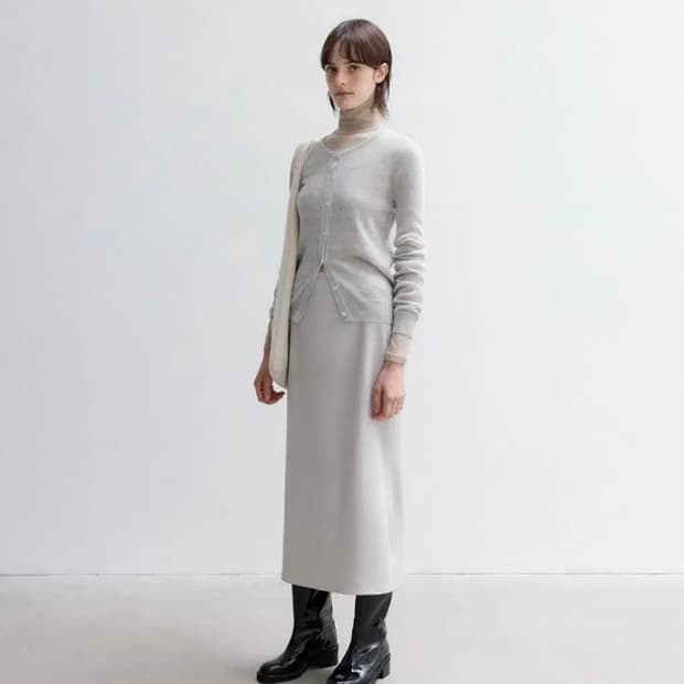 새상품) 엘에프엠 Silky A-line Long Skirt