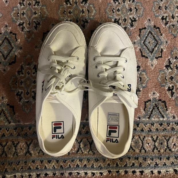 FILA 스니커즈 뮬 화이트