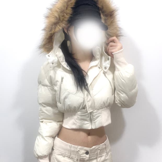 Ivory y2k padded jacket