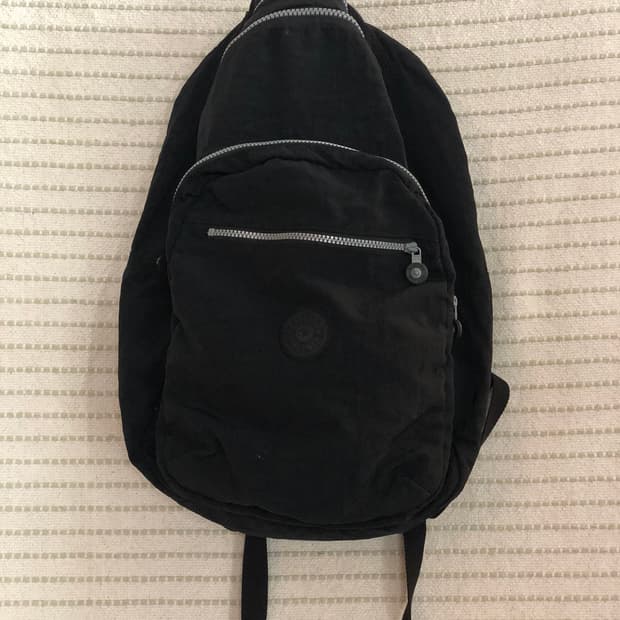 키플링 Y2K 나일론 블랙 백팩 노트북 가방