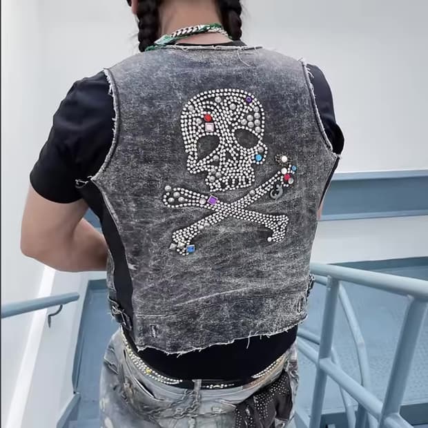 꼼데가르송 AW02 Bejeweled 가죽 자켓