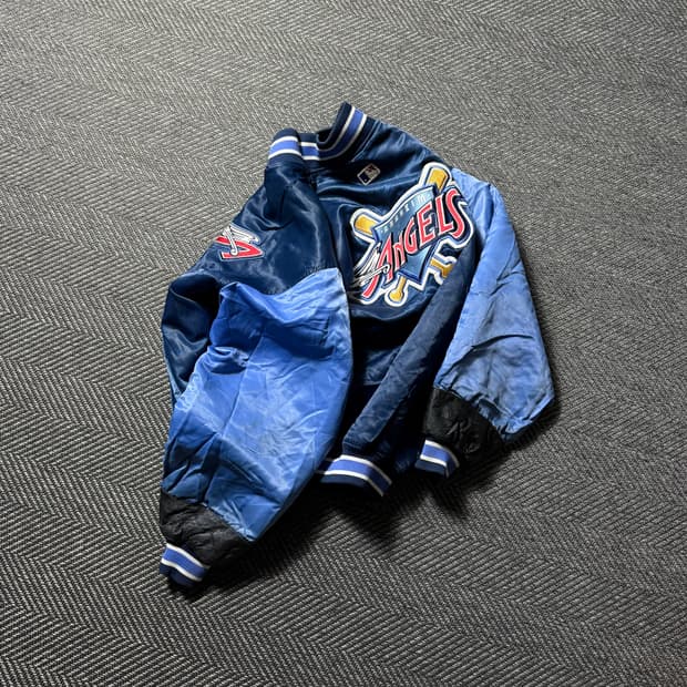90s 스타터 MLB 에인절스 베이스볼 바시티 자켓