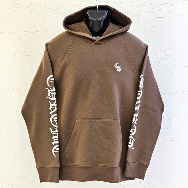 [L] 크롬하츠 자수 후드티 브라운 C0101C011