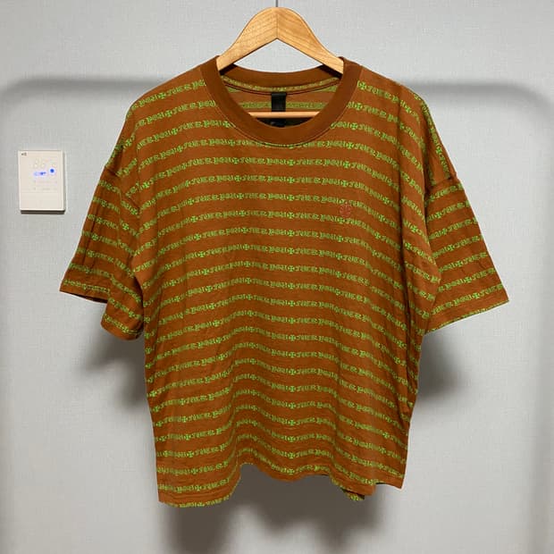 [M] 크롬하츠 매티보이 스트라이프 반팔 티셔츠 브라운