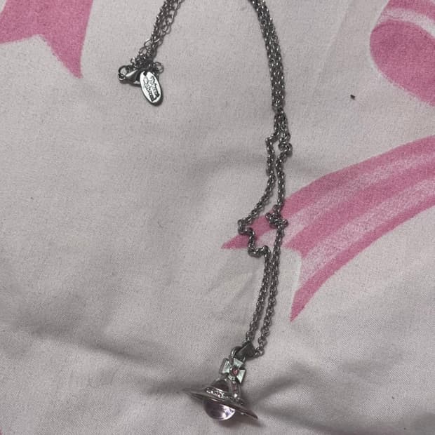 비비안웨스트우드 orb 목걸이 핑크