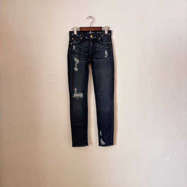 세븐진 25 슬림 시가렛 미국 수입 정품 스판 데님 빈티지 