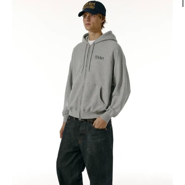 테켓 Plan Zip-Up Hoodie Melange Gray 후드집업