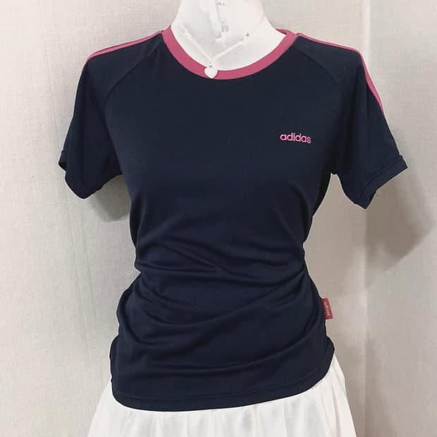 아디다스 네이비 티셔츠 L 빈티지