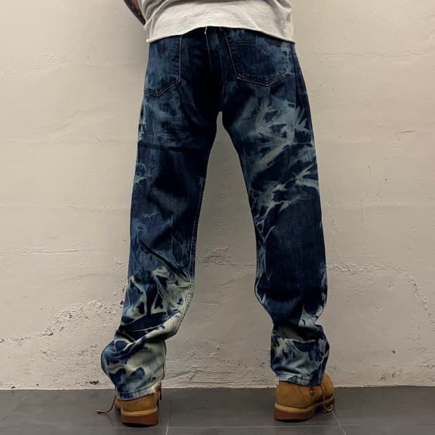 Levi’s tie dye washing hiphop pants